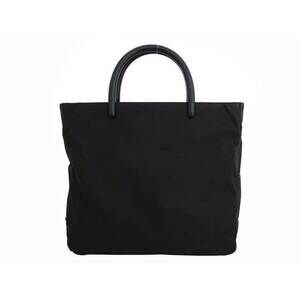 Prada Triangle Logo Black Handbag Tote Bag